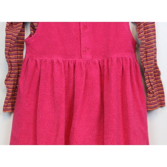 VTG Disney Store 2pc Fleece Minnie Mouse Dress Set sz 7/8 Striped Shirt Winter - Picture 7 of 10
